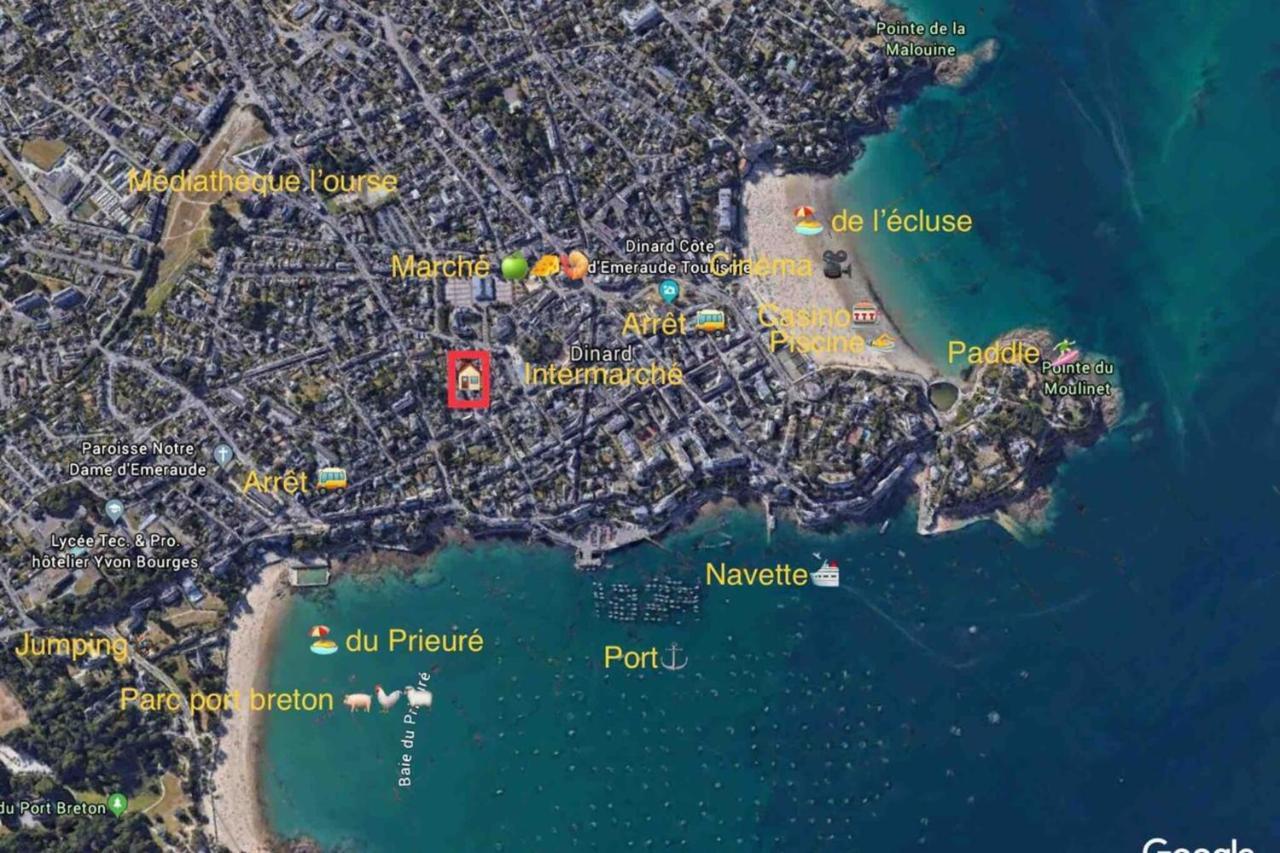 T2 50M Du Marcheplagesjardin Priverue Calme Dinard Exteriör bild